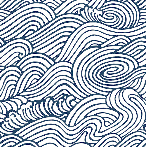 Waves Vinyl Wallpaper