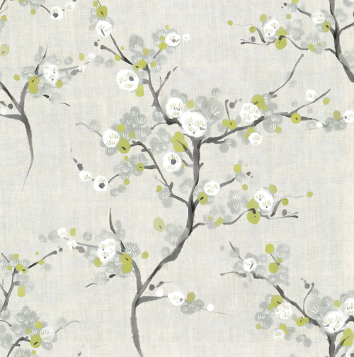 Flower Tree Vinyl Wallpaper